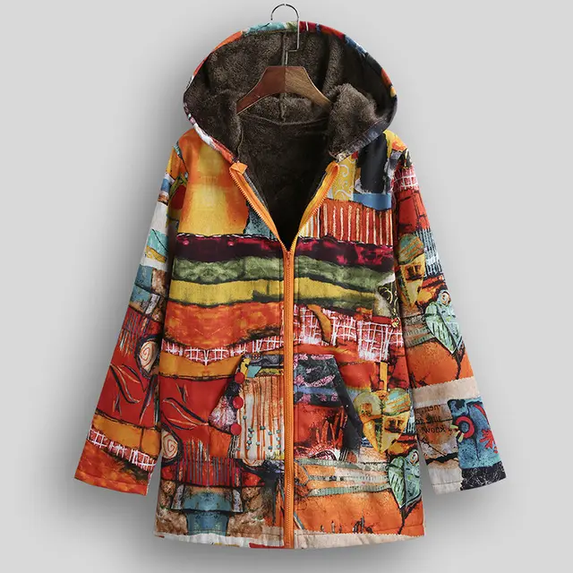 Versear Ethnic Women Jacket Colorful Graffiti Print Faux Yellow - Shop at LoveMi