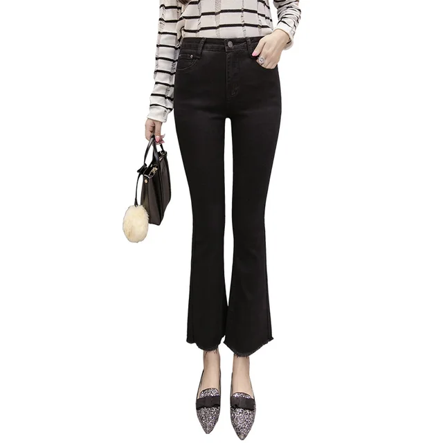 In the autumn of new female high waisted jeans stretch nine pants female loose slim micro manufacturers selling trousers 3 - Shop at LoveMi