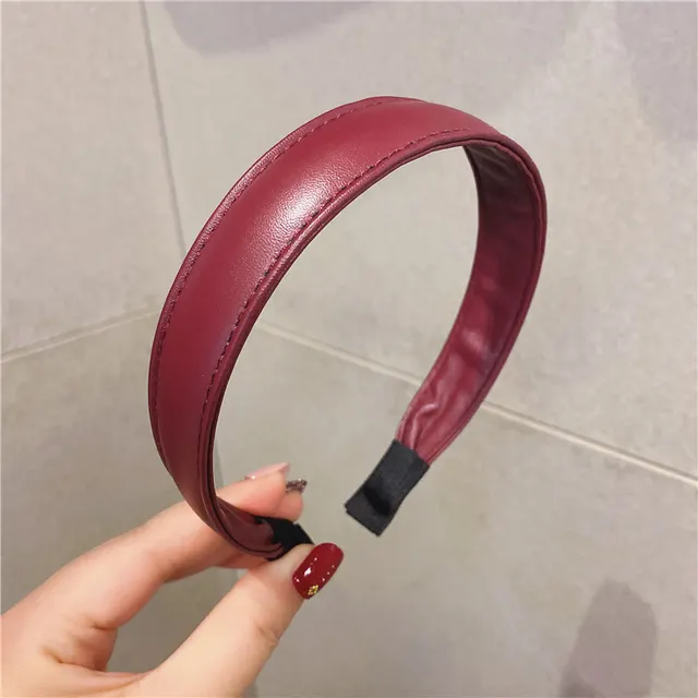 Simple And Versatile Leather Headband Hair Accessories Purple - Shop at LoveMi