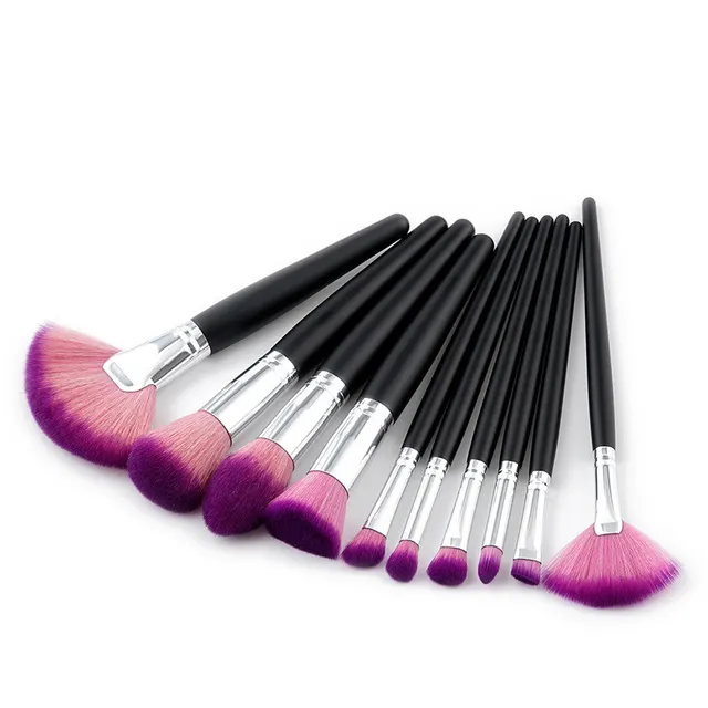 10 beauty makeup brushes Purple - Shop at LoveMi