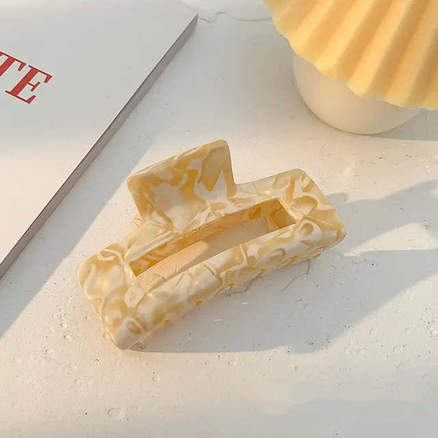 Acetate Hair Clip Women's Hair Clip Large Cream Color - Shop at LoveMi