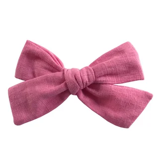 Cotton and linen bow hairpin - 155Color