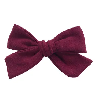 Cotton and linen bow hairpin - 193Color