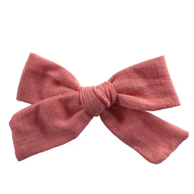 Cotton and linen bow hairpin 238Color - Shop at LoveMi