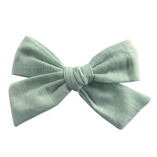 Cotton and linen bow hairpin - 510Color