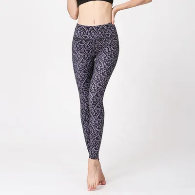 High waist geometric digital print yoga pants 2Style - Shop at LoveMi