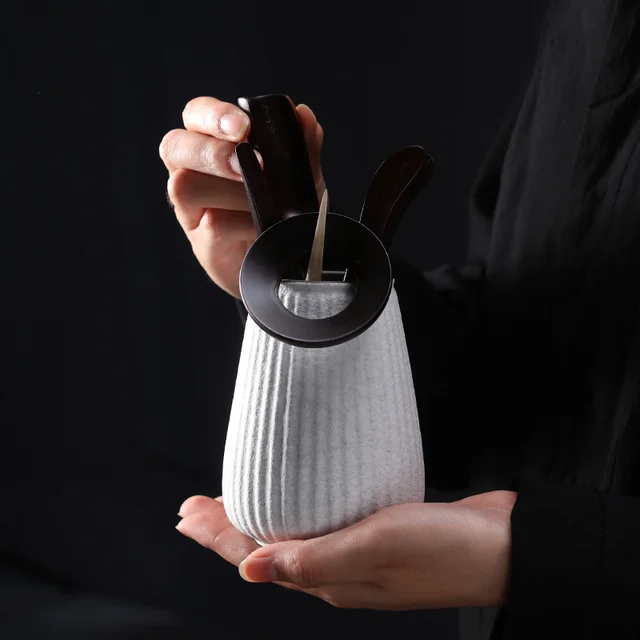 Ceramic jars "tea ceremony" White - Shop at LoveMi