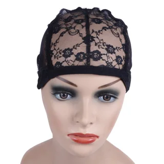 Wig flower high elastic mesh cap - Black