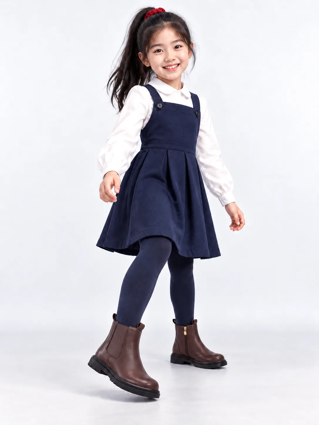 Autumn new girls soft-soled non-slip short boots - Brown - View 1