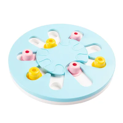 Pet Slow Food Bowl Leakage Training Game Plate Blue - Shop at LoveMi