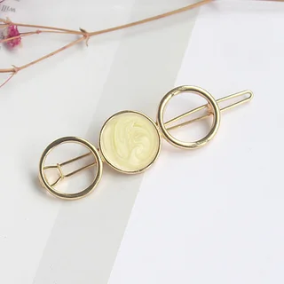 Round metal hairpin hair accessories - Yellow