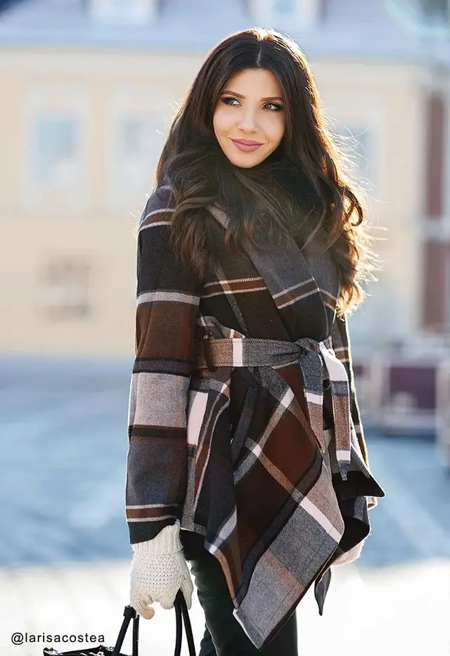 Printed hot style long sleeve patchwork jacket Coffee - Shop at LoveMi