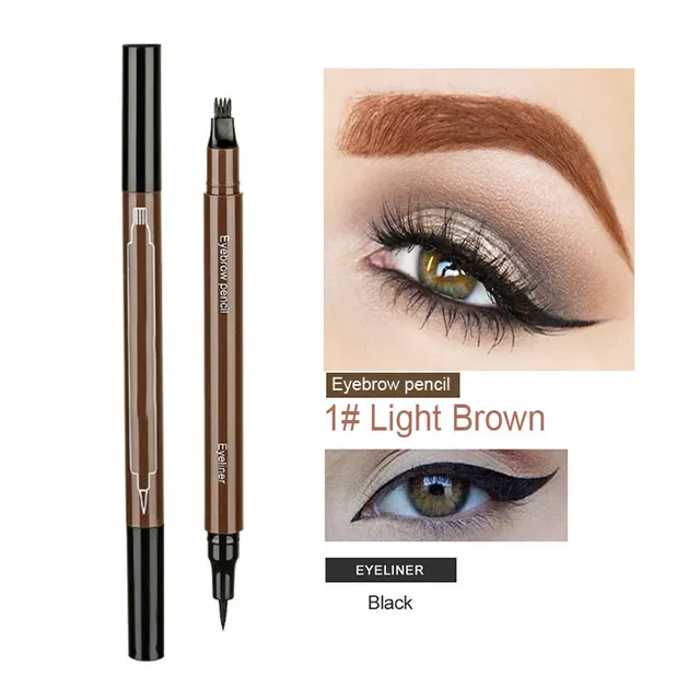 Double tip eyebrow pencil eyeliner 01 Light Brown - Shop at LoveMi
