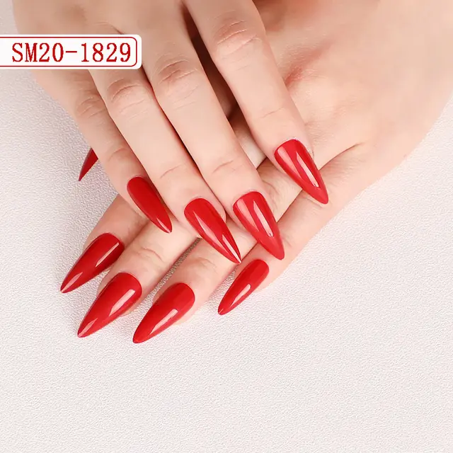 Box of 24 fake nail patches Red - Shop at LoveMi