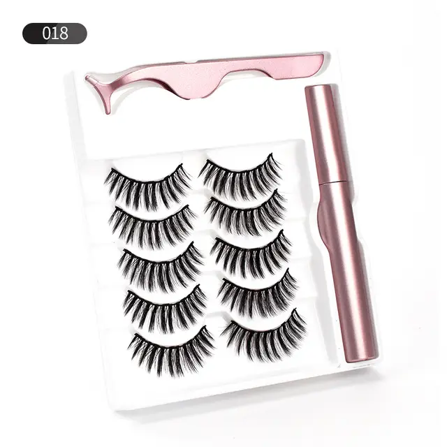 Magnetic eyeliner false eyelashes 5Pc 018 - Shop at LoveMi
