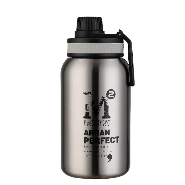 Multicolor sports kettle outdoor stainless steel vacuum cuportable water Cup Silver - Shop at LoveMi