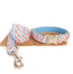 Money loop dog leash set portable dog running leash rope - Orange Blue - View 1