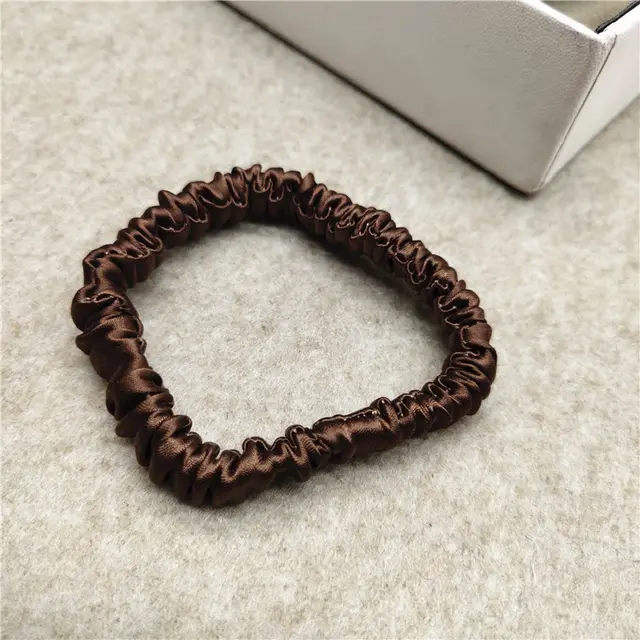 Silk seamless hair tie Coffee - Shop at LoveMi