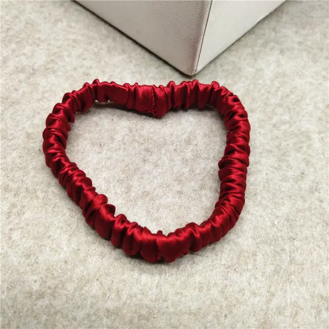 Silk seamless hair tie Wine Red - Shop at LoveMi