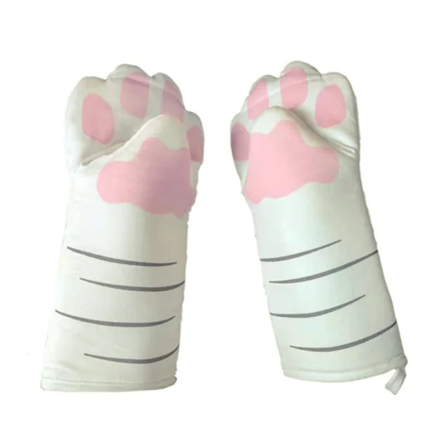 Cartoon Cotton Baking Insulated Gloves White - Shop at LoveMi