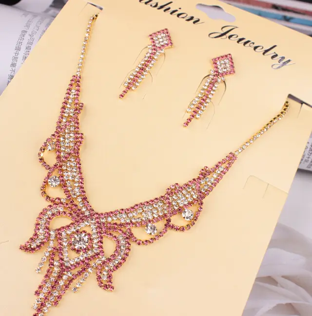 X526 low clearance sale, European and American exaggerated butterfly necklace, Earrings Set Bridal Jewelry Red - Shop at LoveMi