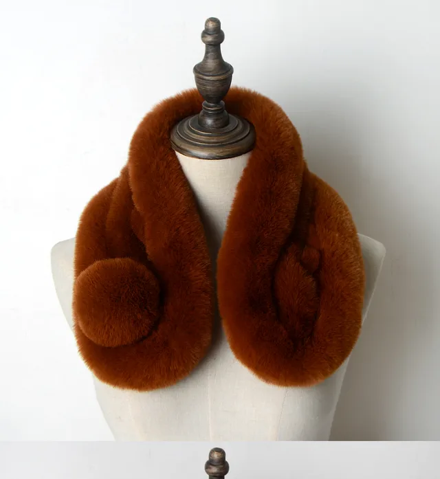 Faux Fur Warm Scarf Brown - Shop at LoveMi