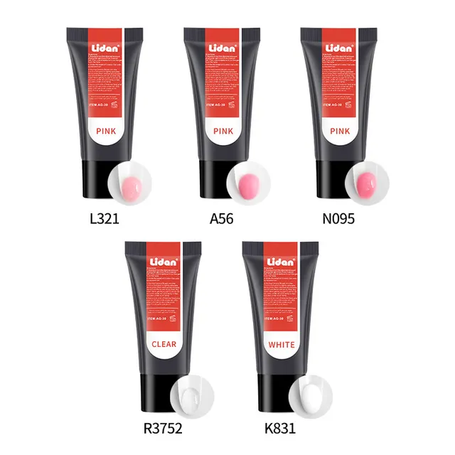 Gel Nail Extension Set R3752 Transparent Color - Shop at LoveMi