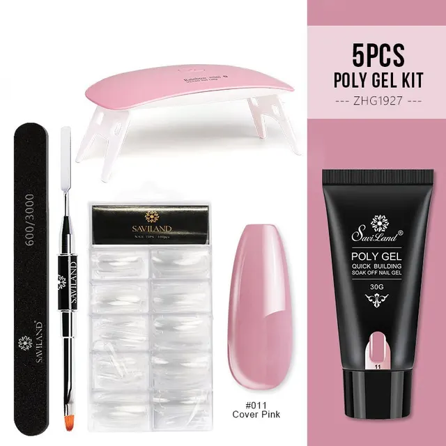 Quick Extension Gel Crystal Gel Nail Set Cover Pink - Shop at LoveMi