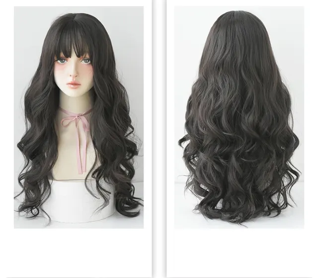 Golden big wavy wig - Cold Brown