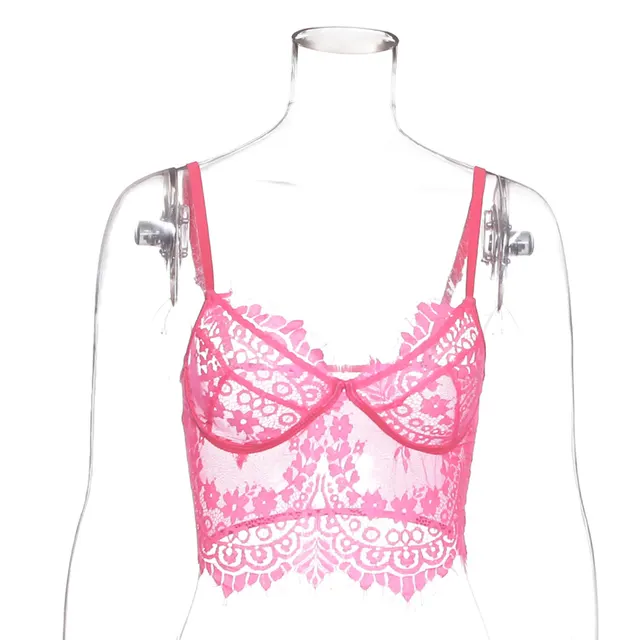 Lace vest ladies fashion ladies camisole Pink - Shop at LoveMi
