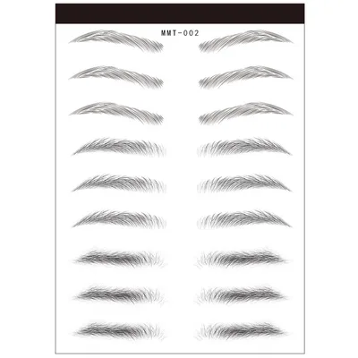 Waterproof 6D Eyebrow Tattoo Semi Permanent Embroidery Natural Long Lasting Fake Eyebrow 19Style - Shop at LoveMi