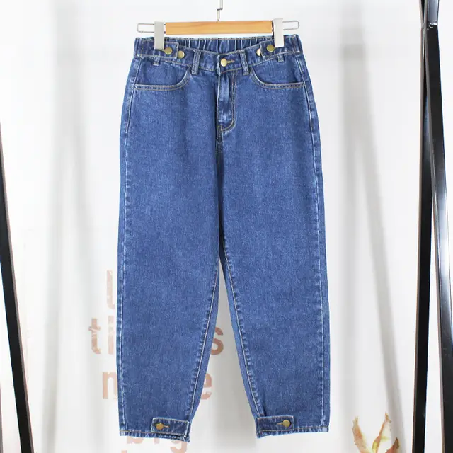 Loose large size jeans Dark Blue - Shop at LoveMi