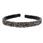 Semicircle Retro Colored Diamond Headband - 1Grey