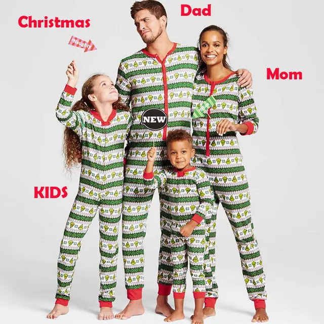 Christmas parent child clothing Green - Shop at LoveMi