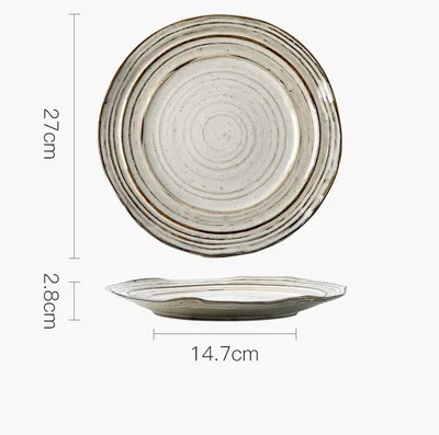 Japanese retro ceramic plate 12 Inches - Shop at LoveMi