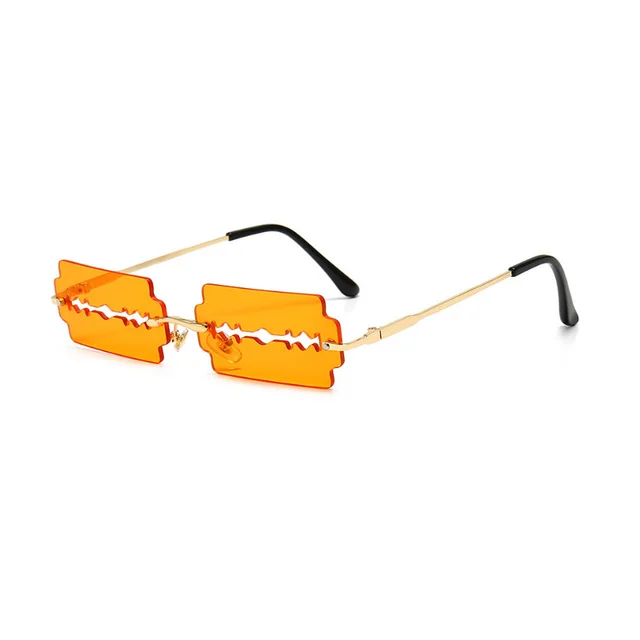 Hollow Blade Fashionable Eye Protection Sunglasses Yellow - Shop at LoveMi