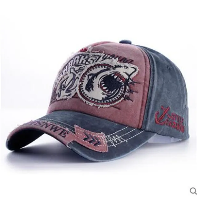 Casual all match fashionable denim cap Red Wine - Shop at LoveMi