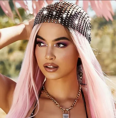 Sexy personality hollow mesh headdress Black - Shop at LoveMi