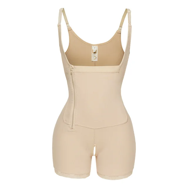 Fat Woman Side Zipper breasted One piece Abdomen And Hips Body Shaper Skin - Shop at LoveMi