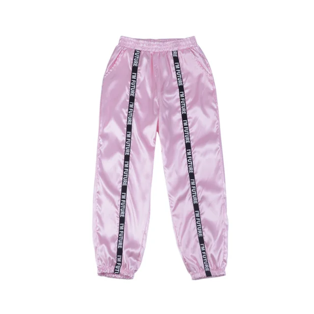Webbing wide leg pants Pink A - Shop at LoveMi