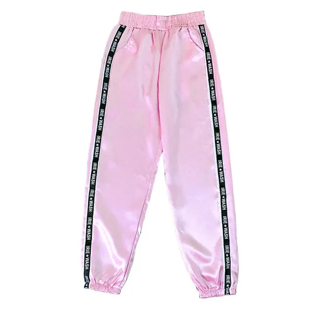 Webbing wide leg pants Pink - Shop at LoveMi