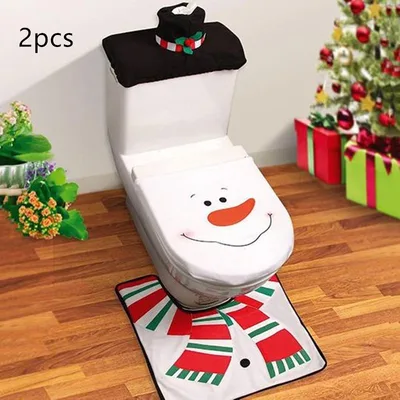 Christmas Toilet Seat Cover A 2Pcs - Shop at LoveMi