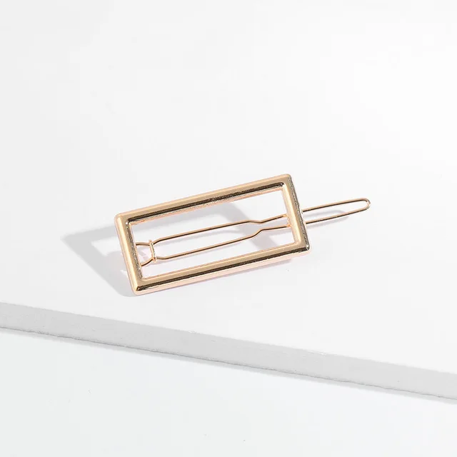 Retro style brushed metal hairpin Rectangle - Shop at LoveMi