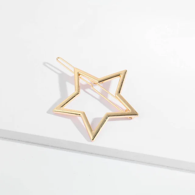 Retro style brushed metal hairpin Star - Shop at LoveMi