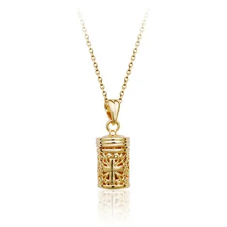Vintage love perfume bottle pendant - Gold