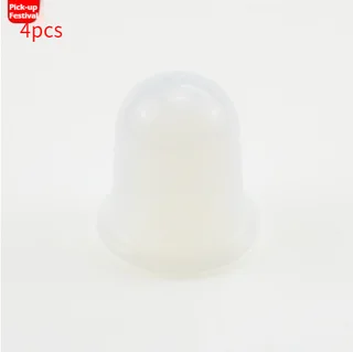 Silicone Cupping Health Care Tank Vacuum Cupping Meridian Health Care Transparent Cupping Medium - White 4Pc