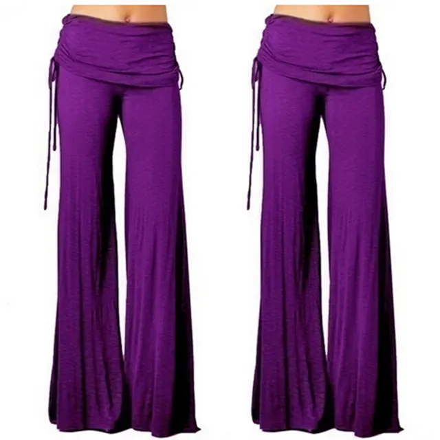 Fashion wide leg pants new dance trousers hot flared pants Violet - Shop at LoveMi