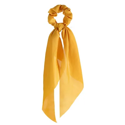 Small floral ponytail long streamer hair band Pure Turmeric - Shop at LoveMi
