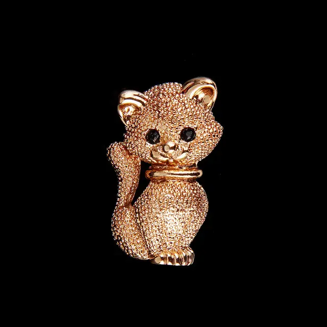 European and American fashion new jewelry exquisite jewelry retro popular diamond sized cat brooch pin - Shop at LoveMi