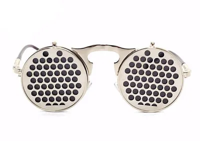 Retro Steampunk Flippable Design Sunglasses Dots - Shop at LoveMi